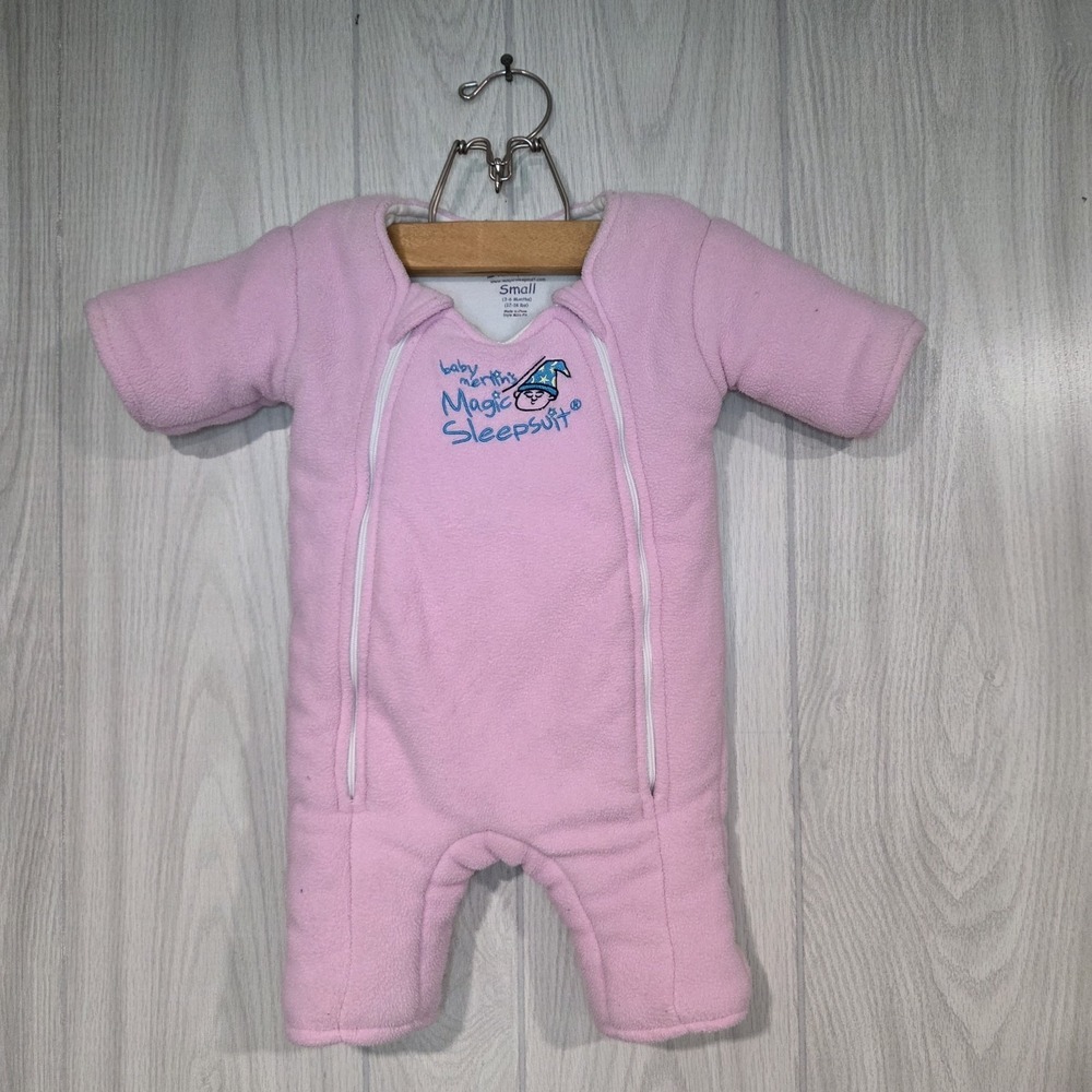 Baby Merlin's Magic Sleepsuit Pink Swaddle Wrap Transition 3-6 Months Small
